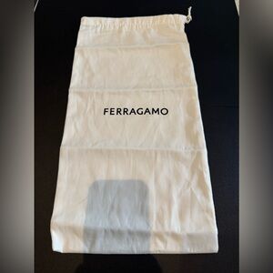 Authentic Salvatore Ferragamo Cream Drawstring Bag/dust bag